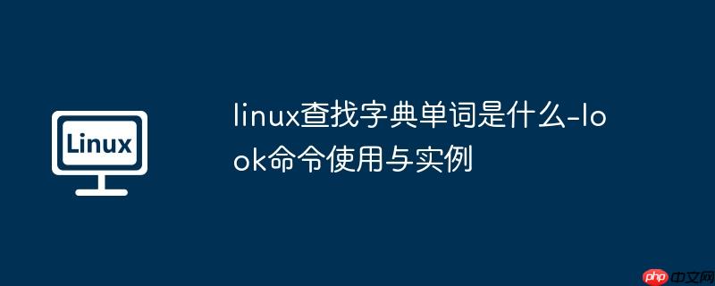 linux查找字典单词是什么-look命令使用与实例