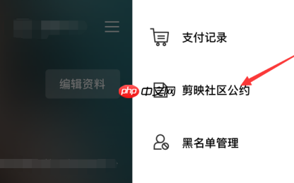 剪映中社区公约在哪里 具体介绍