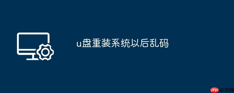 u盘重装系统以后乱码