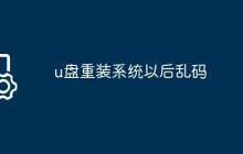 u盘重装系统以后乱码