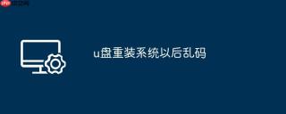 u盘重装系统以后乱码