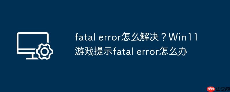 fatal error怎么解决？win11游戏提示fatal error怎么办