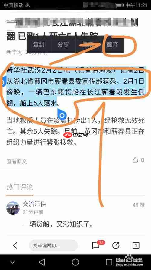 手机百度浏览器如何设置翻译功能