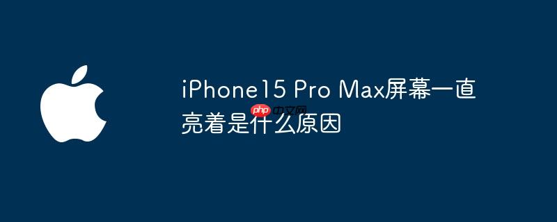 iPhone15 Pro Max屏幕一直亮着是什么原因