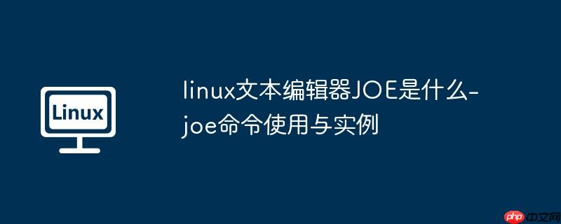 linux文本编辑器JOE是什么-joe命令使用与实例
