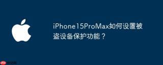 iPhone15ProMax如何设置被盗设备保护功能？