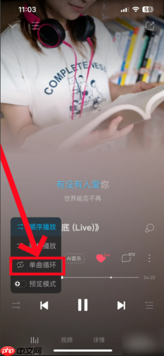 酷狗音乐播放器怎么设置单曲循环  酷狗音乐怎么设置单曲循环