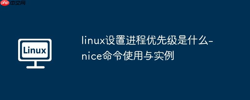 linux设置进程优先级是什么-nice命令使用与实例