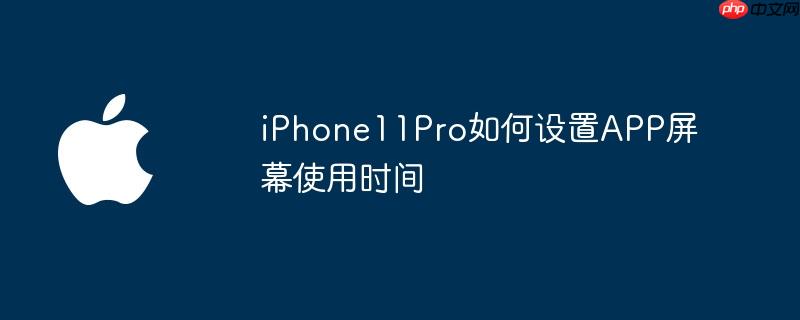 iPhone11Pro如何设置APP屏幕使用时间