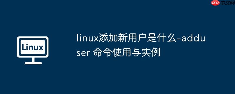linux添加新用户是什么-adduser 命令使用与实例-小浪学习网