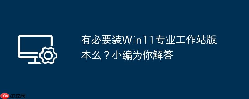 有必要装win11专业工作站版本么?小编为你解答
