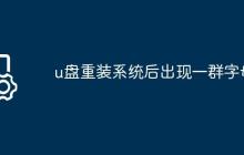 u盘重装系统后出现一群字母