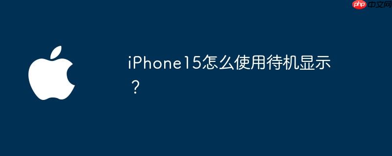 iPhone15怎么使用待机显示？