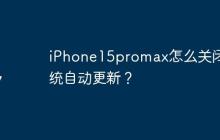 iPhone15promax怎么关闭系统自动更新？