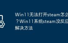 Win11无法打开steam怎么办?Win11系统steam没反应的解决方法