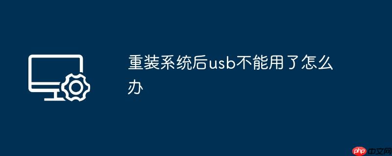 重装系统后usb不能用了怎么办