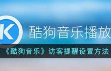 酷狗音樂(lè)訪(fǎng)客提醒怎么設(shè)置 訪(fǎng)客提醒設(shè)置方法