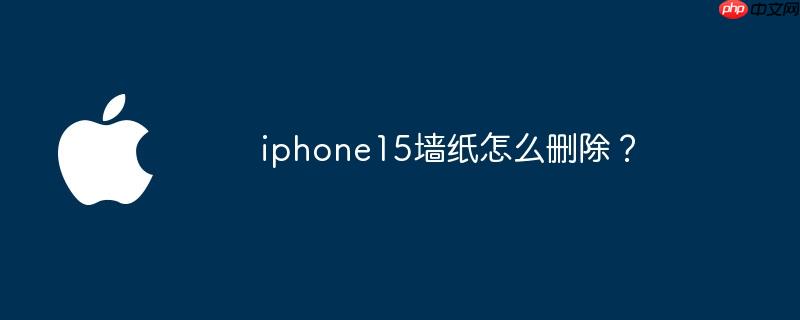 iphone15墙纸怎么删除？