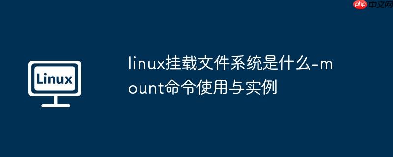 linux挂载文件系统是什么-mount命令使用与实例