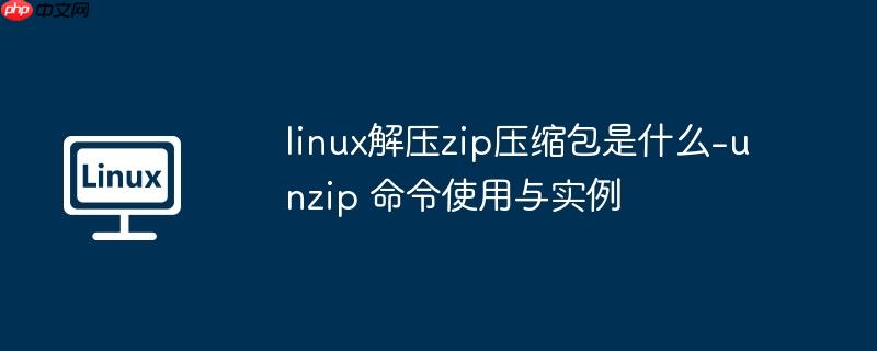 linux解压zip压缩包是什么-unzip 命令使用与实例