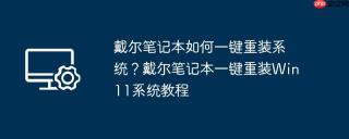 戴尔笔记本如何一键重装系统？戴尔笔记本一键重装Win11系统教程