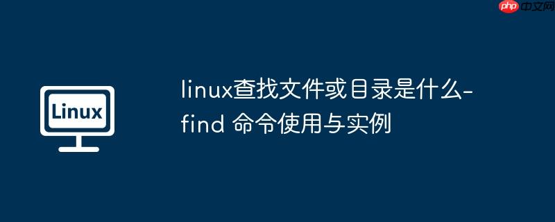 linux查找文件或目录是什么-find 命令使用与实例
