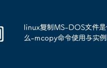 linux复制MS-DOS文件是什么-mcopy命令使用与实例