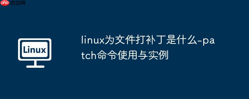 linux为文件打补丁是什么-patch命令使用与实例