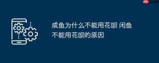 咸鱼为什么不能用花呗 闲鱼不能用花呗的原因