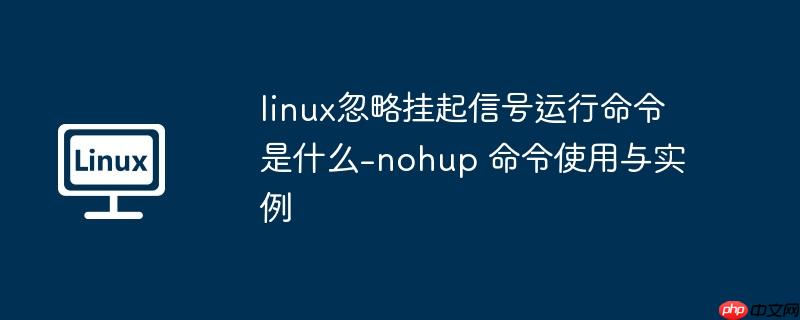 linux忽略挂起信号运行命令是什么-nohup 命令使用与实例