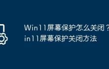 Win11屏幕保护怎么关闭?Win11屏幕保护关闭方法