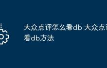 大眾點(diǎn)評(píng)怎么看db 大眾點(diǎn)評(píng)看db方法