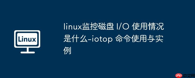 linux监控磁盘 i/o 使用情况是什么-iotop 命令使用与实例