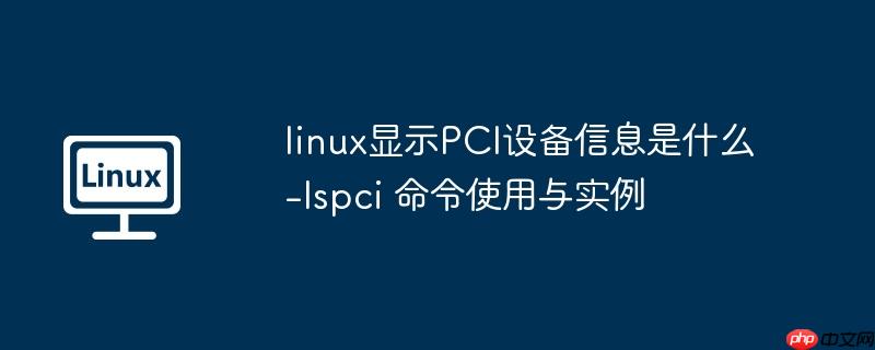 linux显示PCI设备信息是什么-lspci 命令使用与实例