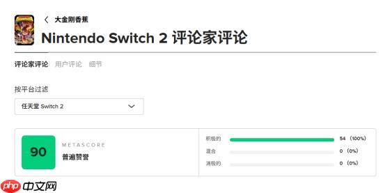 M站均分90！《咚奇刚：蕉力全开》获超高评价！