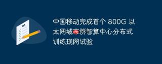 中国移动完成首个 800G 以太网城市群智算中心分布式训练现网试验