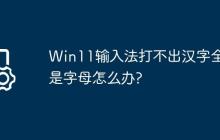 Win11输入法打不出汉字全部是字母怎么办?