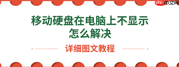 移動(dòng)硬盤在電腦上不顯示怎么解決 詳細(xì)圖文教程