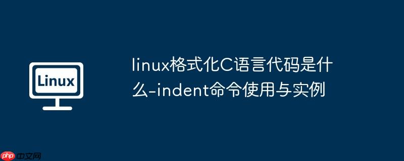 linux格式化c语言代码是什么-indent命令使用与实例