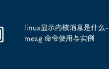 linux显示内核消息是什么-dmesg 命令使用与实例