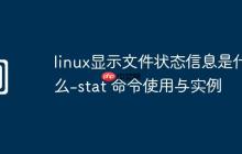 linux显示文件状态信息是什么-stat 命令使用与实例