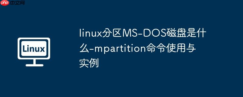 linux分区MS-DOS磁盘是什么-mpartition命令使用与实例
