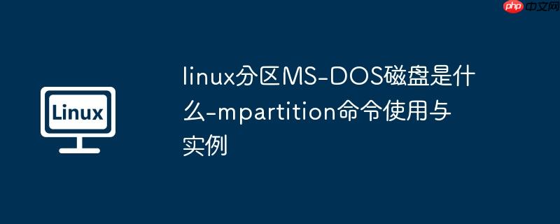 linux分区ms-dos磁盘是什么-mpartition命令使用与实例