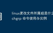 linux更改文件所属组是什么-chgrp 命令使用与实例