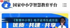 智慧中小学电子证书怎么生成 具体介绍
