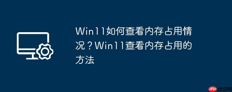 win11如何查看内存占用情况？win11查看内存占用的方法