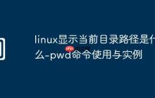 linux显示当前目录路径是什么-pwd命令使用与实例