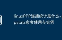 linuxPPP连接统计是什么-pppstats命令使用与实例