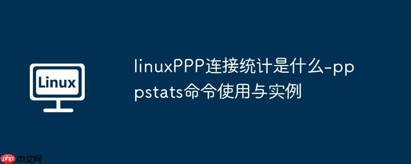linuxPPP连接统计是什么-pppstats命令使用与实例-小浪学习网