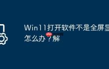 Win11打开软件不是全屏显示怎么办?Win11打开软件不是全屏显示解